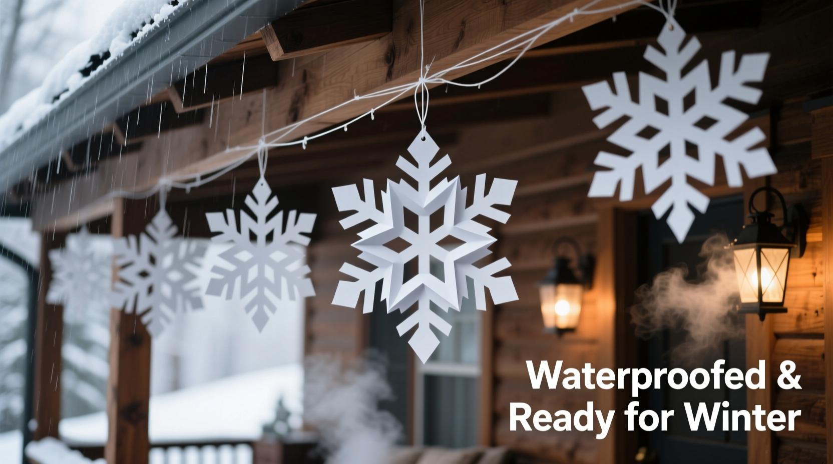 how to waterproof paper snowflake decorations for covered porch use