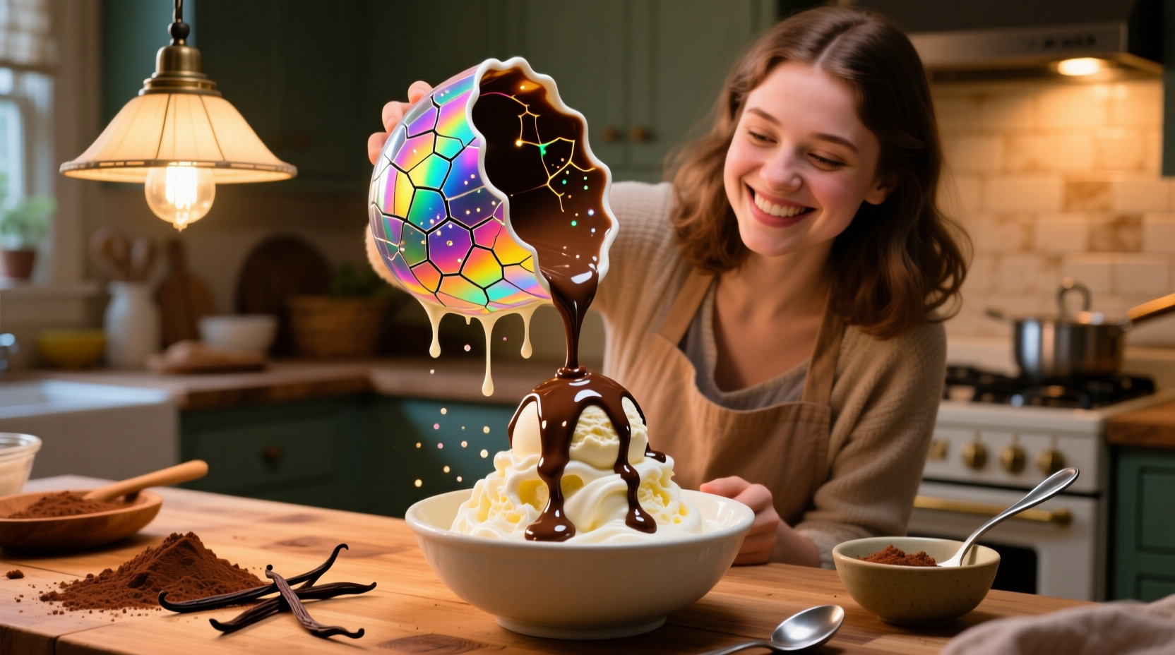 make your own magic shell ice cream topping at home and