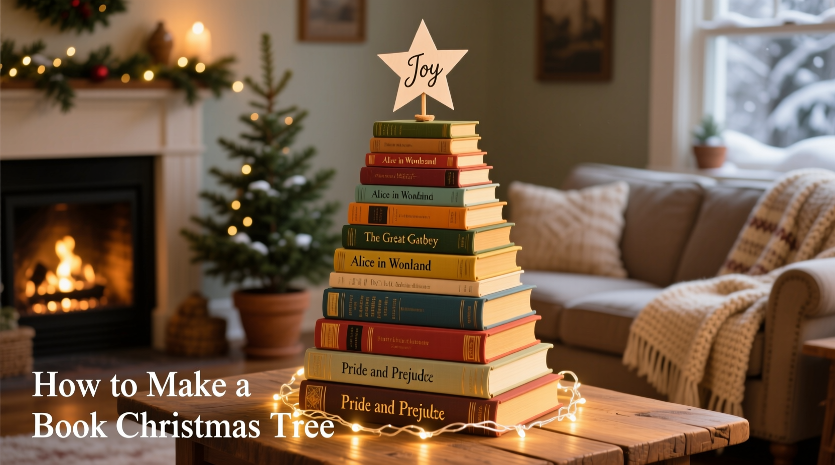 how to make a book christmas tree