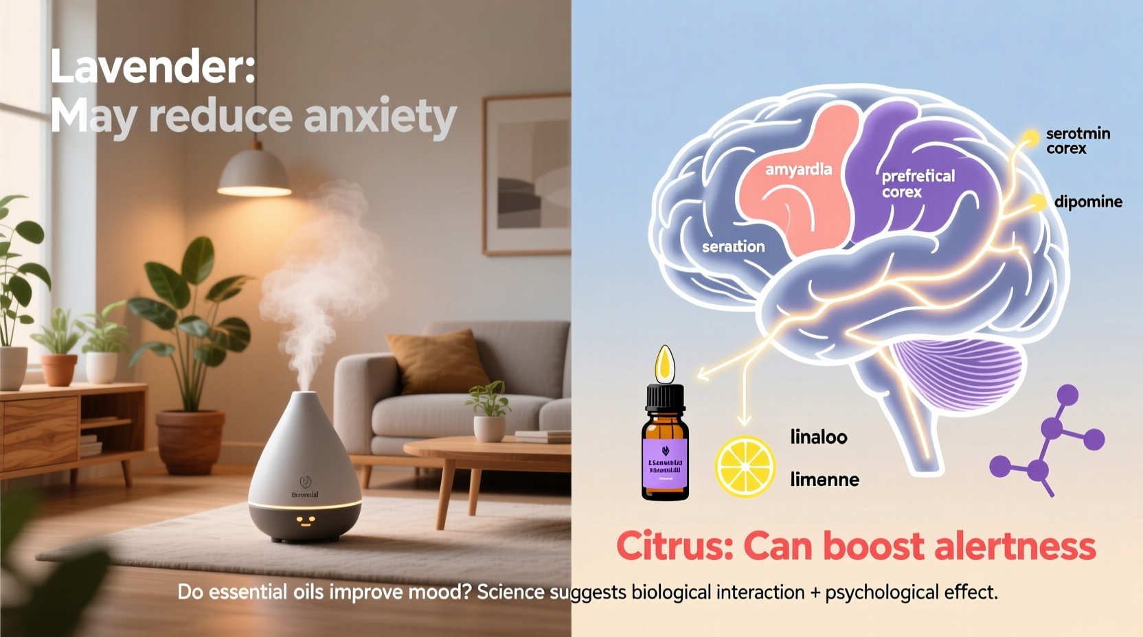 do essential oil diffusers improve mood or is the effect mostly psychological