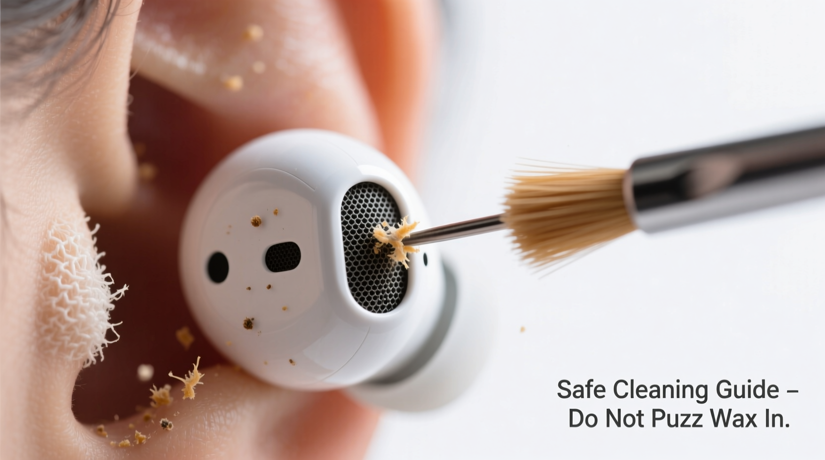 cleaning earwax from airpods safely without pushing it in
