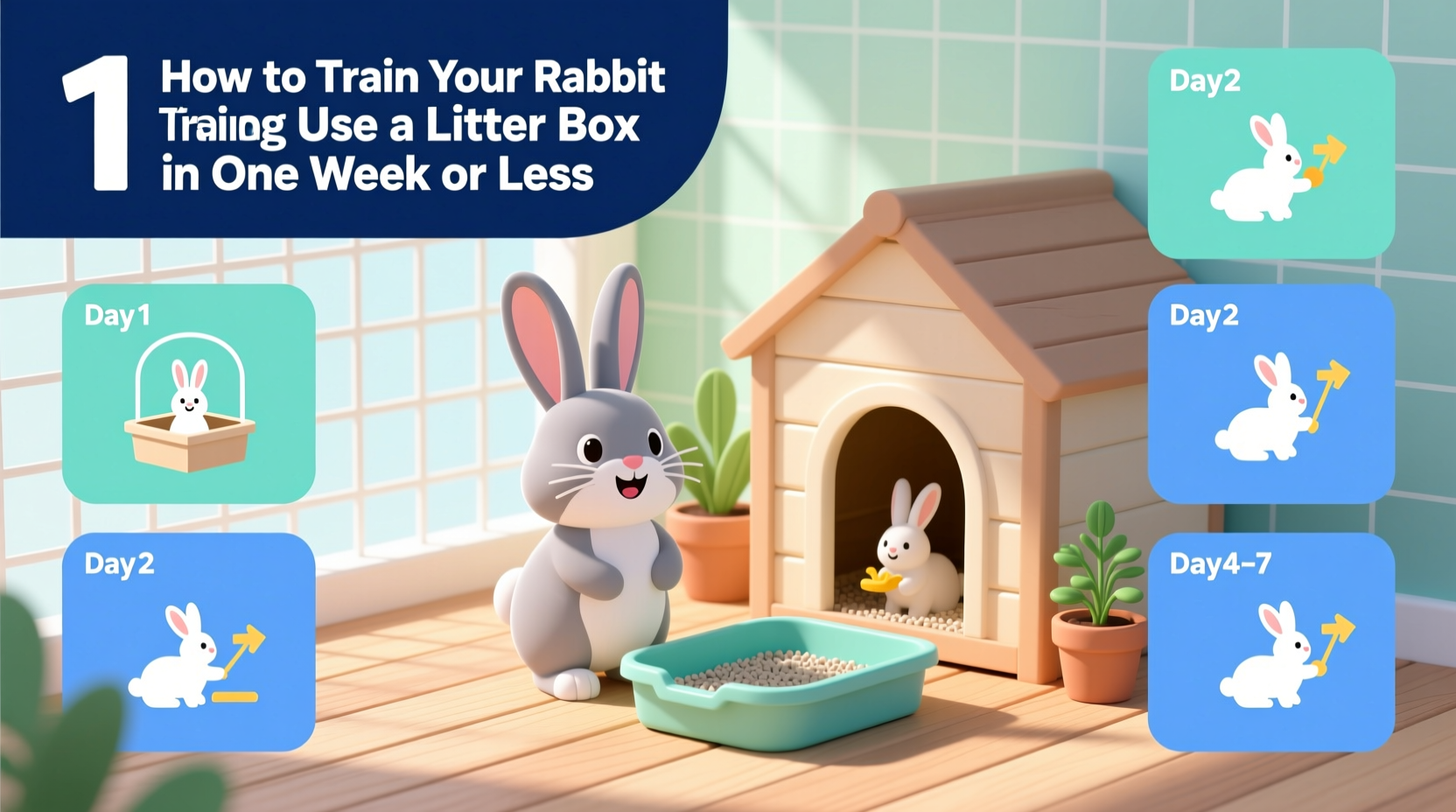 how to train your rabbit to use a litter box in one week or less