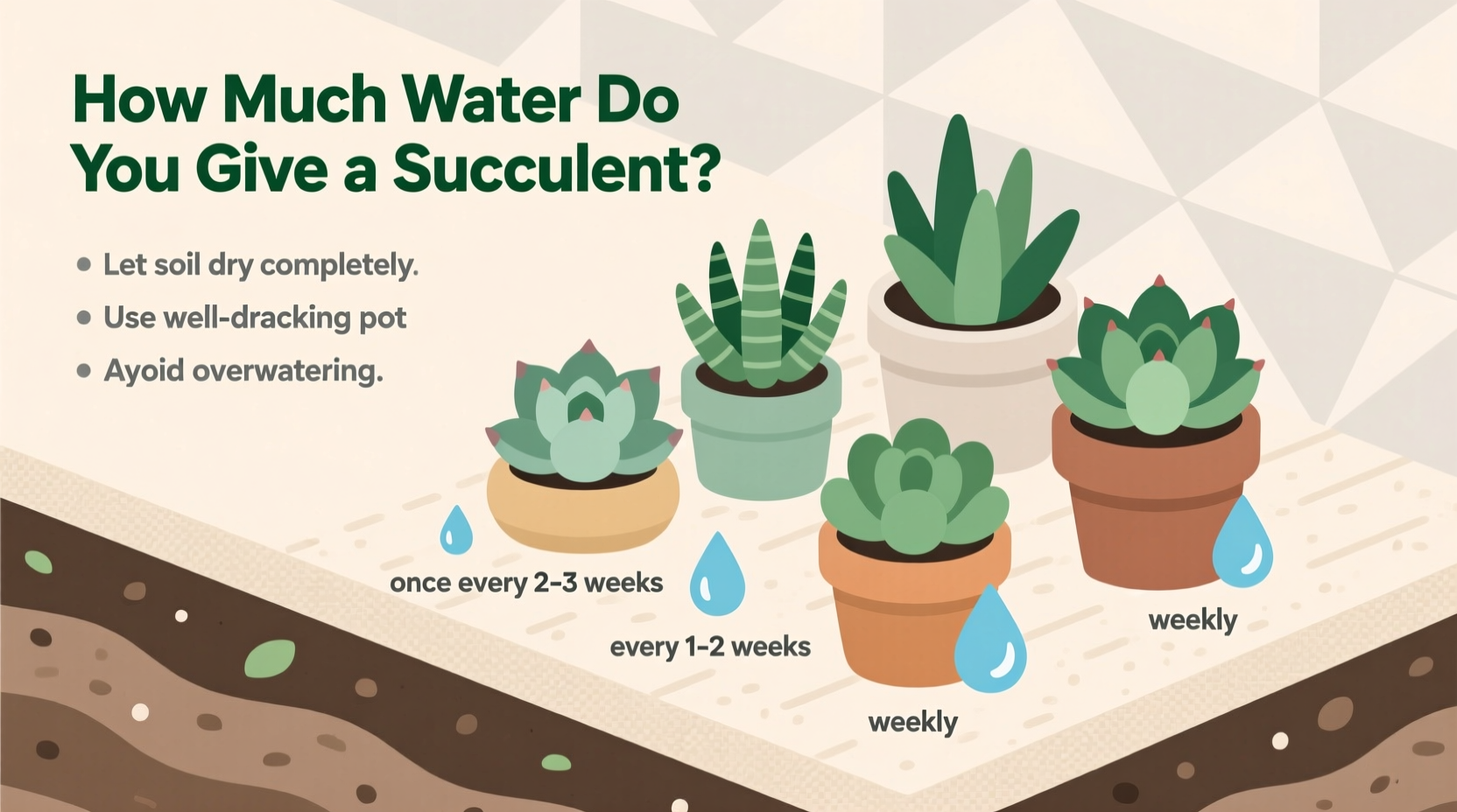 Succulent Watering Guide | TheHomeSprouts