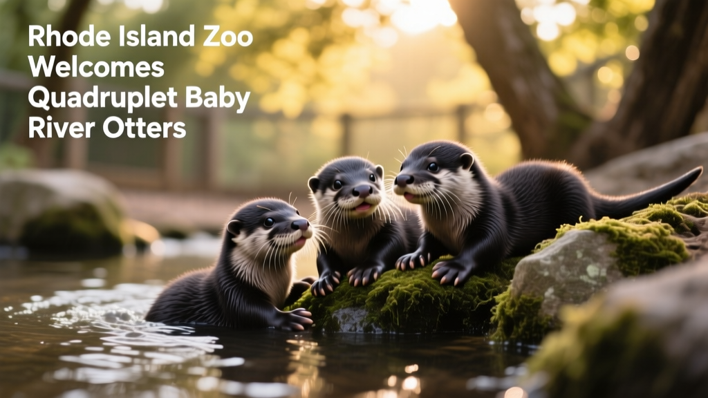 Awww: Rhode Island Zoo Welcomes Quadruplet Baby River Otters