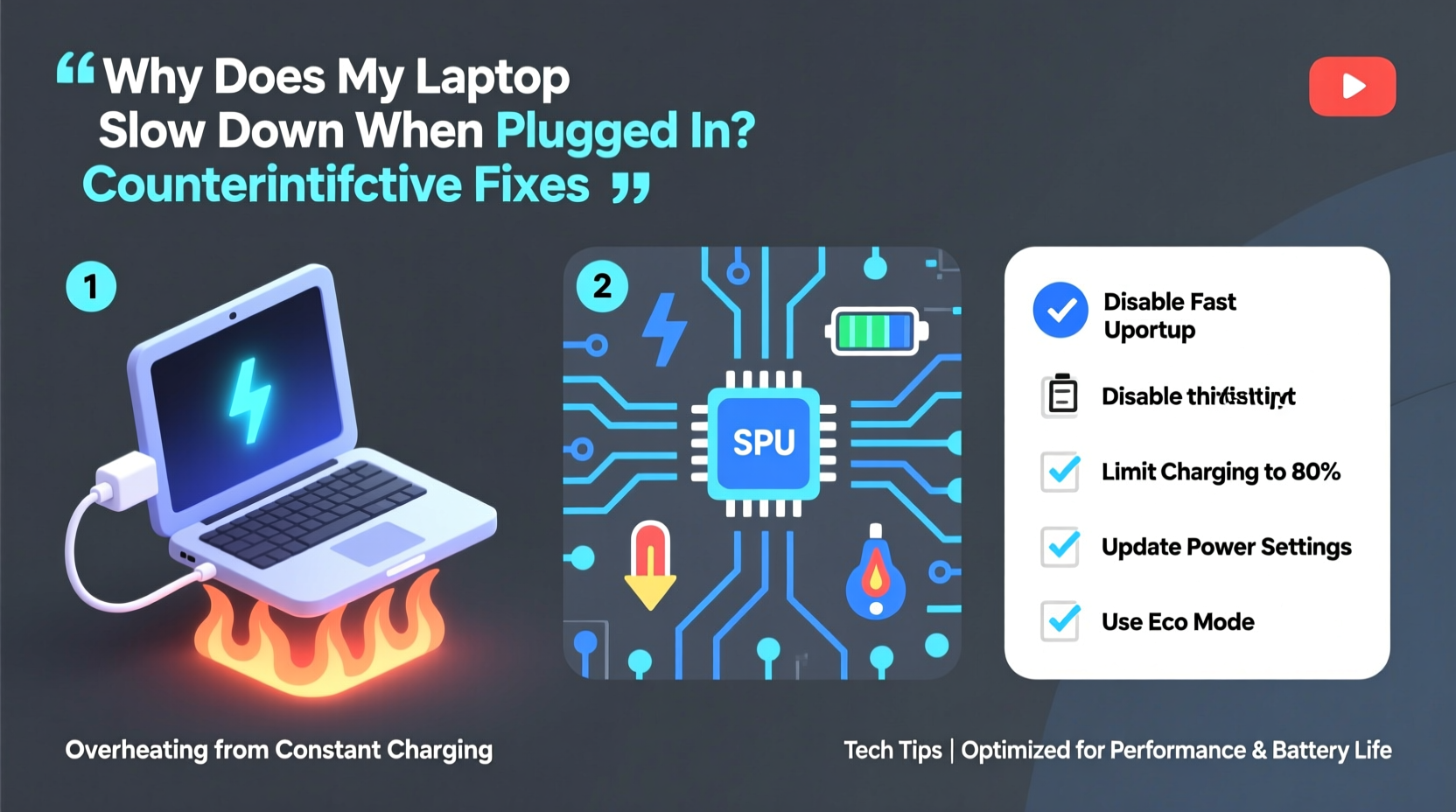 why does my laptop slow down when plugged in counterintuitive fixes