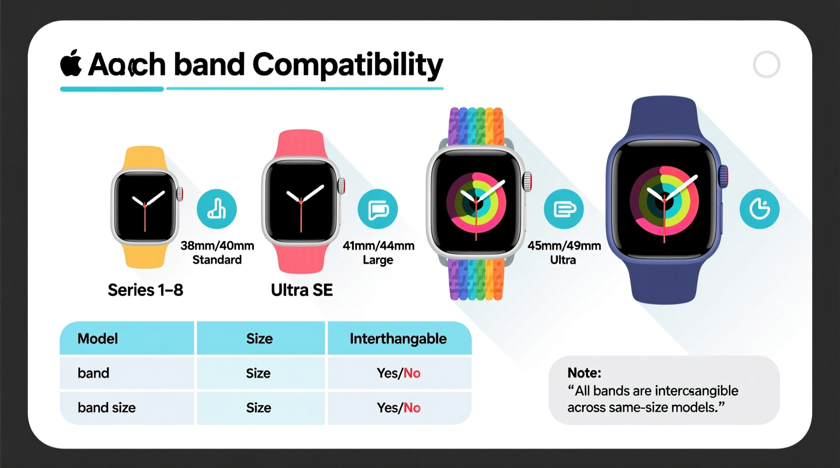is the apple watch band interchangeable across all models compatibility guide