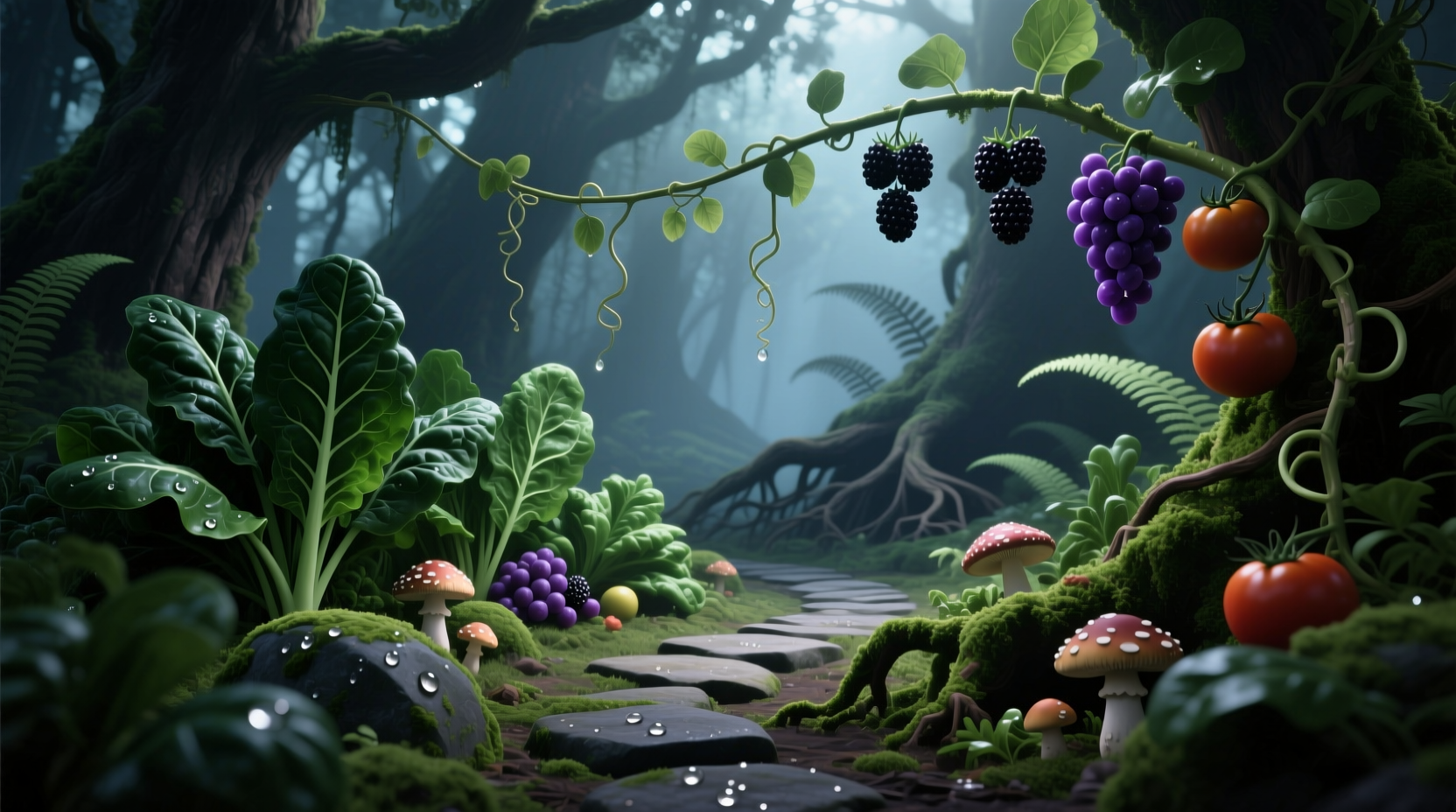 fruit vegetables that grow in shade