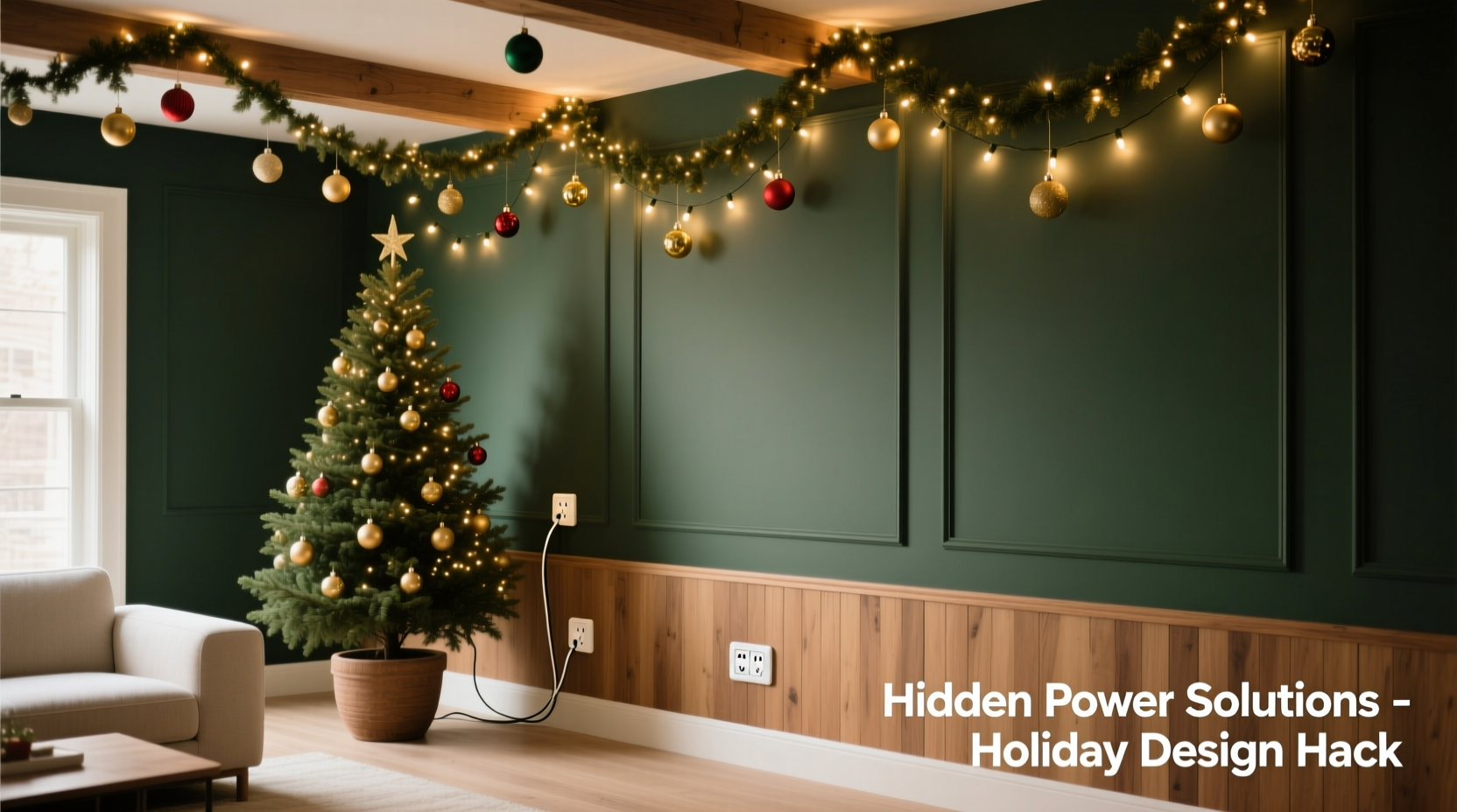 how to camouflage power strips when powering multiple christmas displays