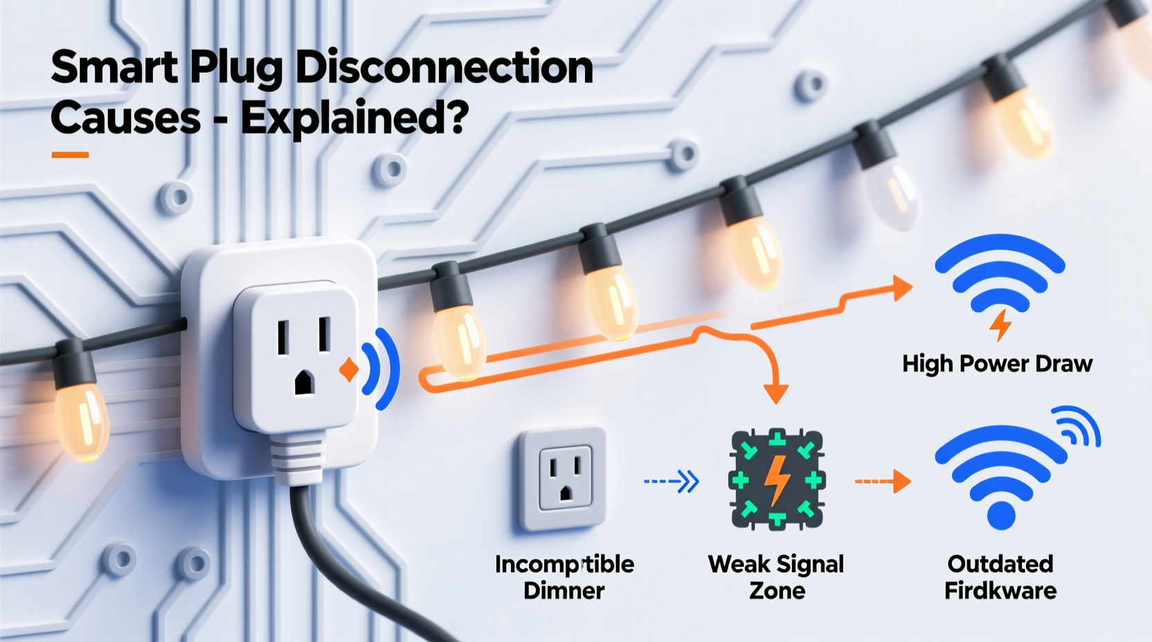 why do some smart plugs drop connection with christmas lights