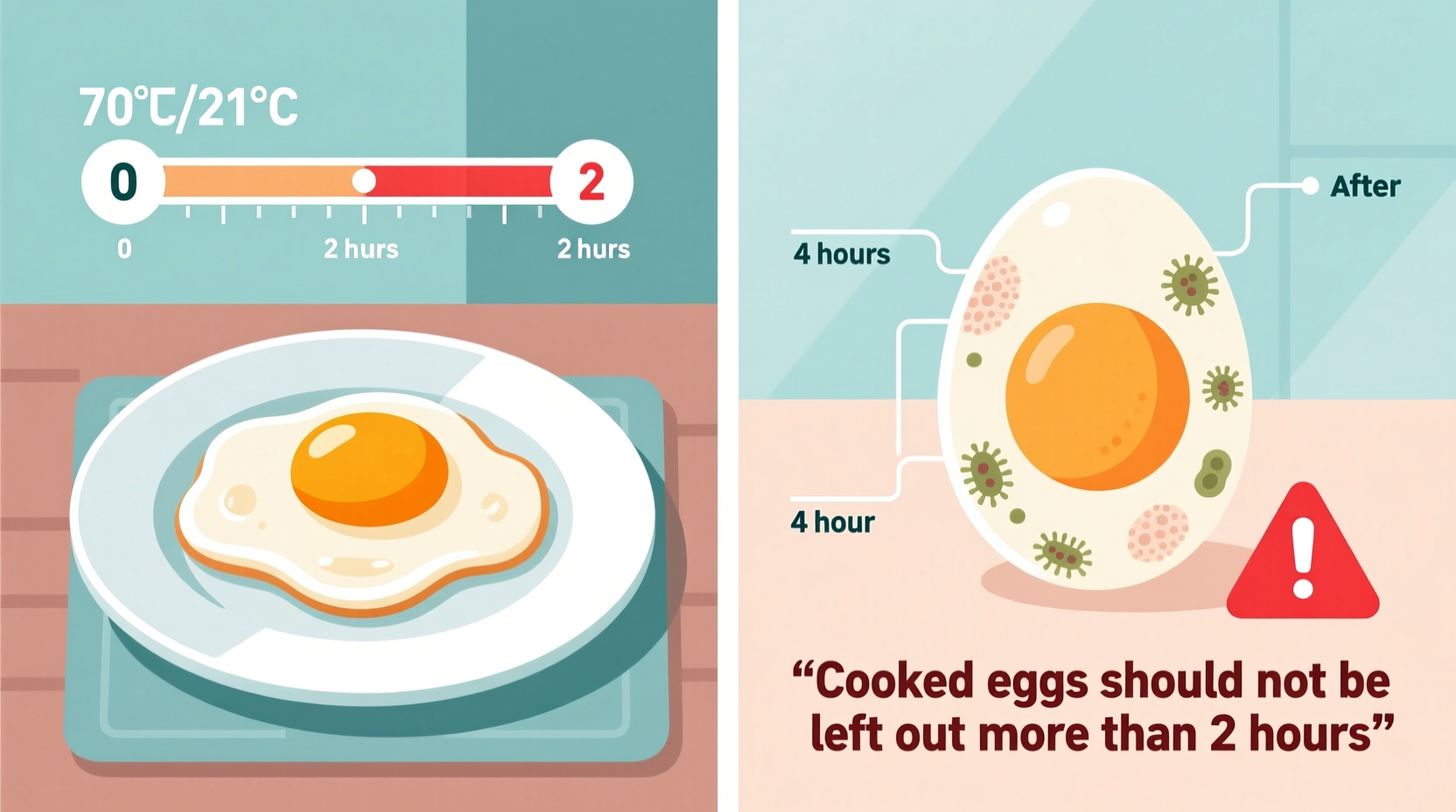 How Long Can Cooked Eggs Stay Out: Safety Time Limits