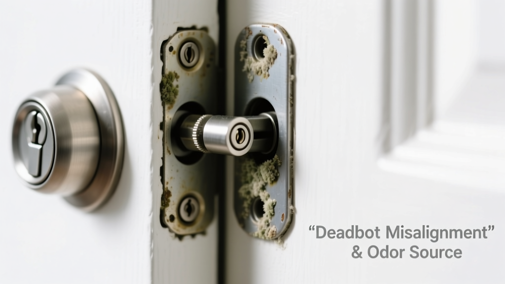 Door Deadbolt Not Aligning & Smelling Bad: Quick Diagnosis