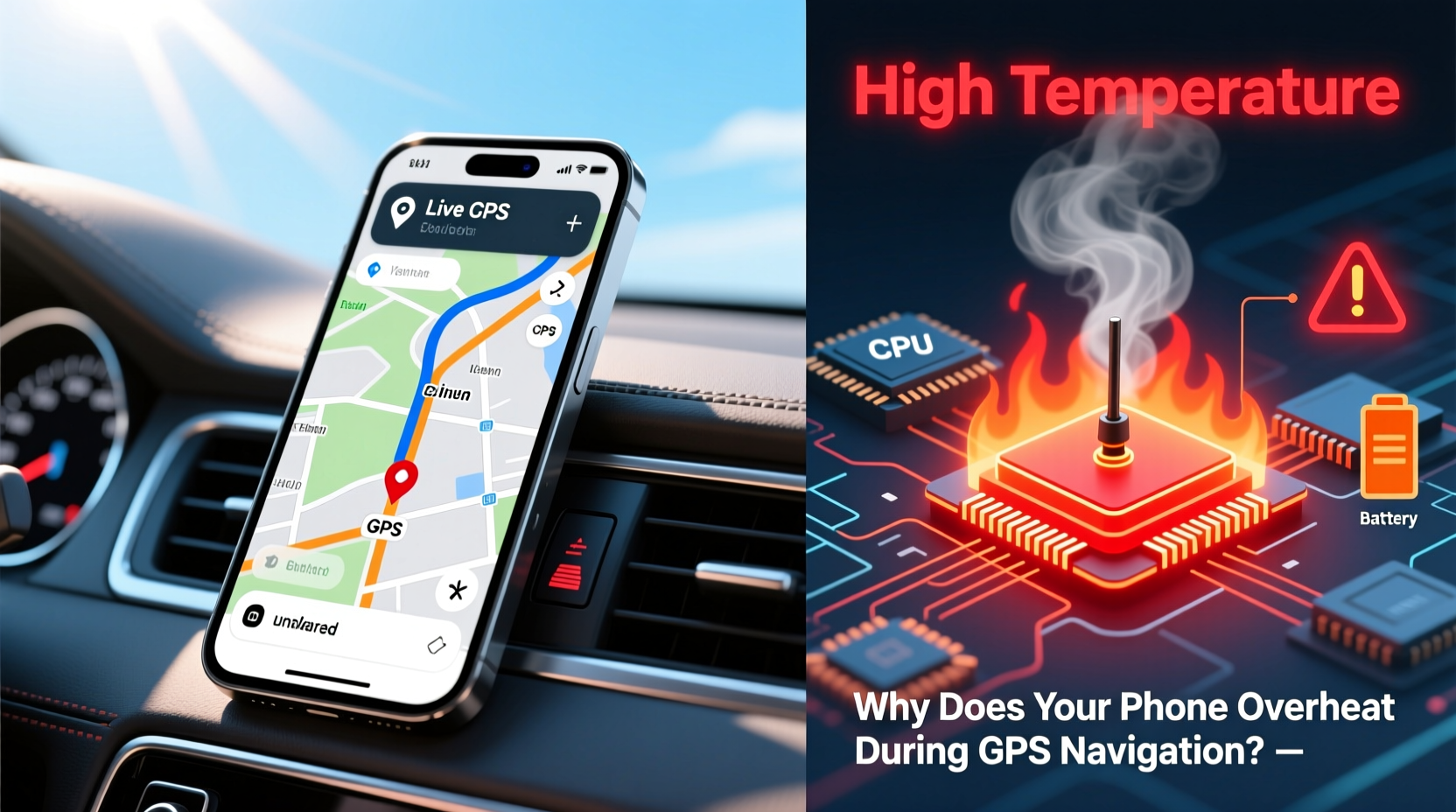 why does my phone overheat when using gps navigation fixes that work