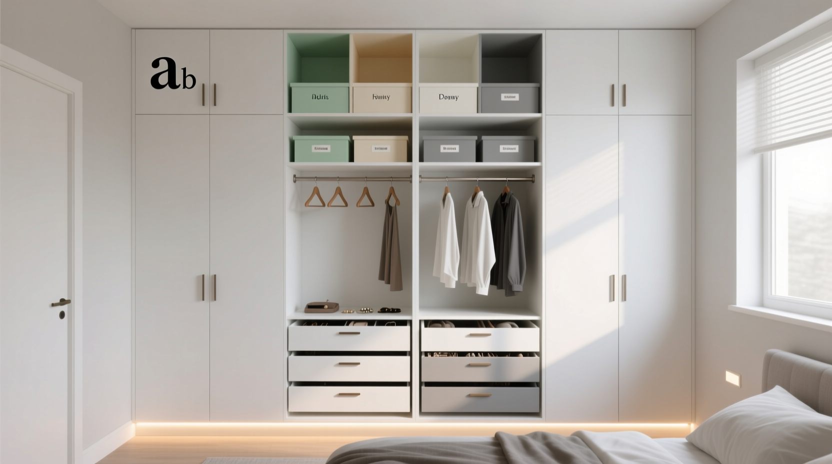 tiny closet organization for two adults