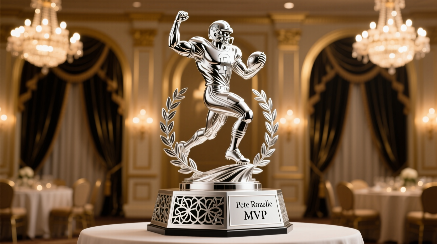 the pete rozelle super bowl mvp trophy designed and handcrafted by tiffany co for the national football league