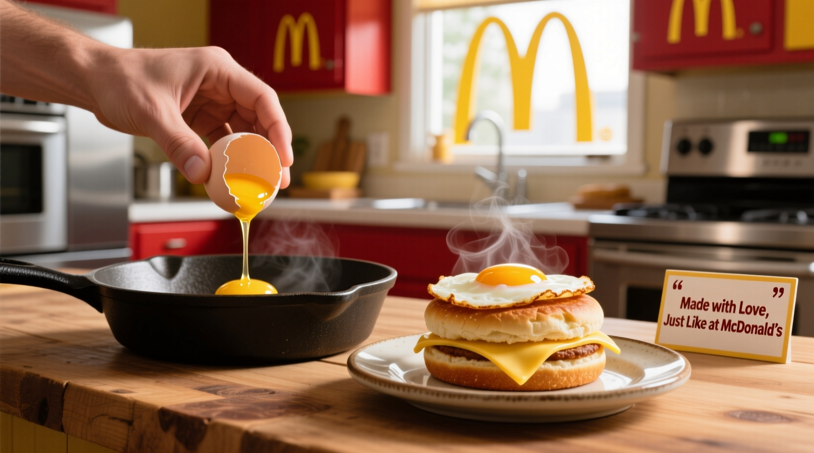 mcdonalds shows you how to make an egg mcmuffin at home