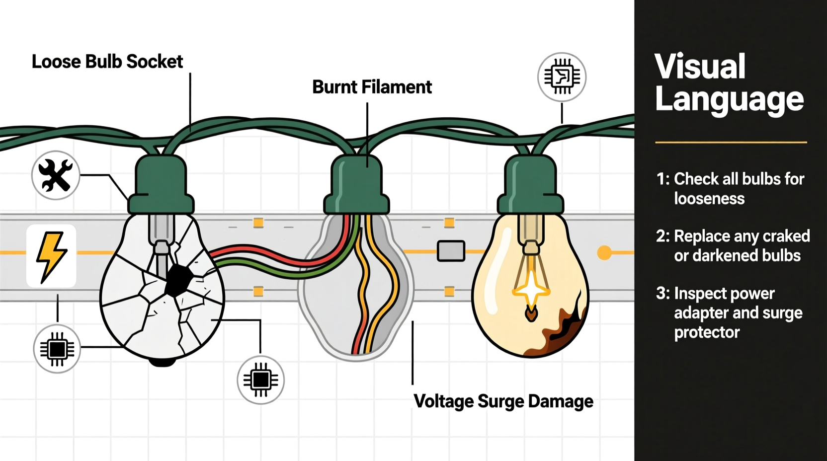why are some christmas lights blinking erratically and how to fix it