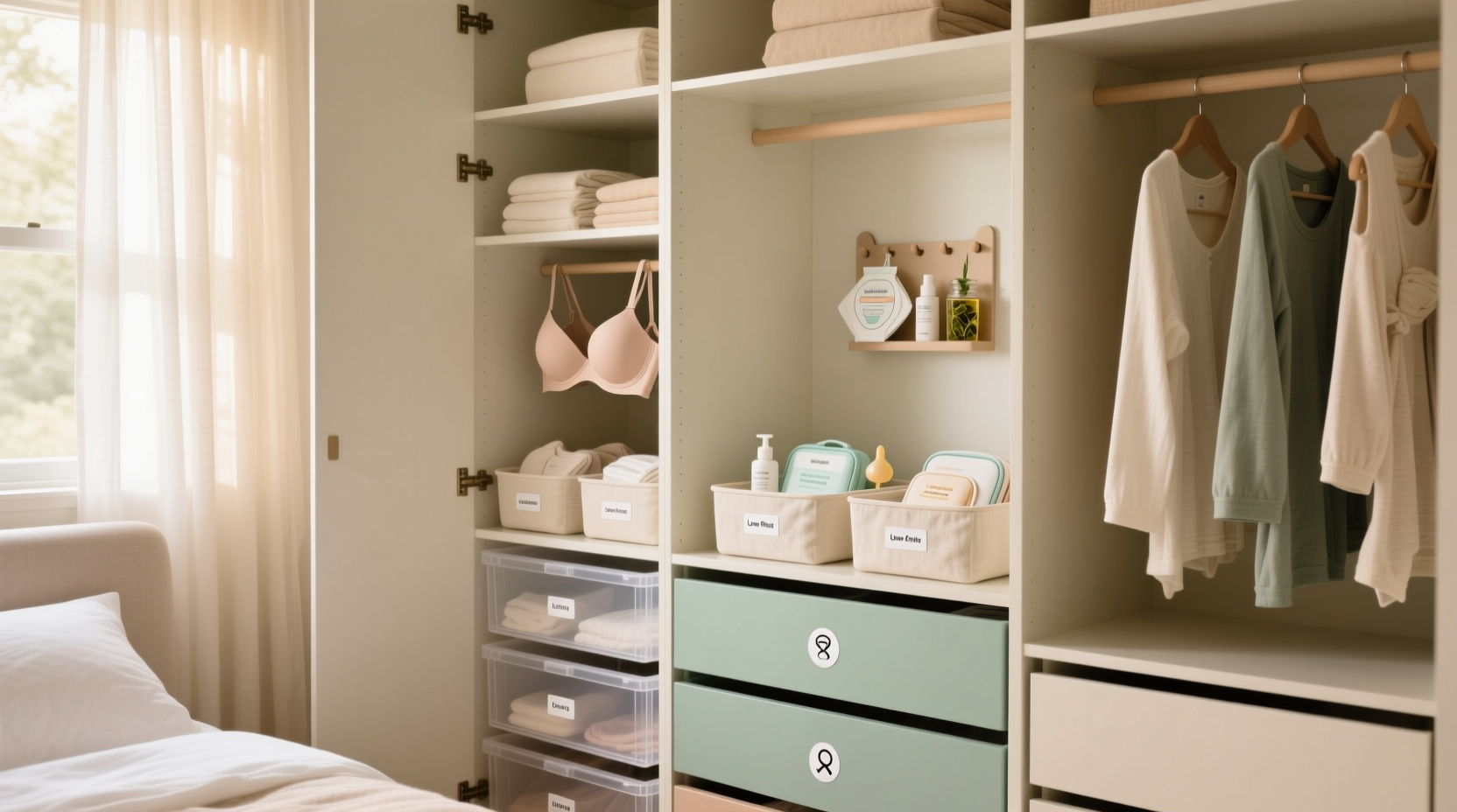 how to organize a closet for nursing bras postpartum essentials