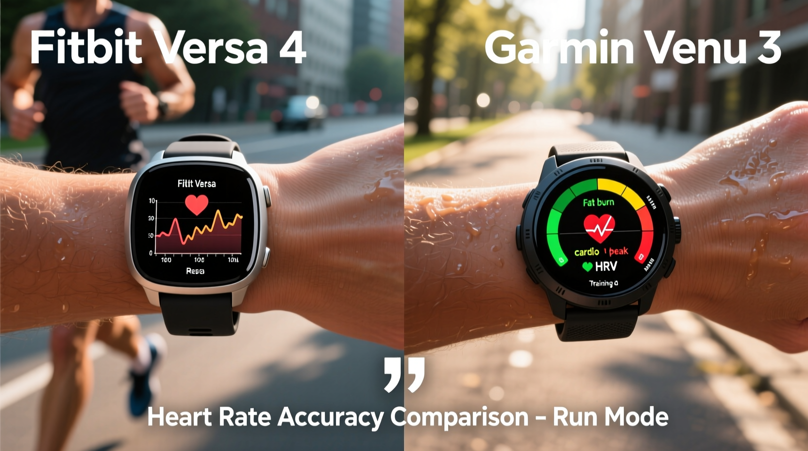 fitbit versa 4 vs garmin venu 3 for heart rate accuracy during runs
