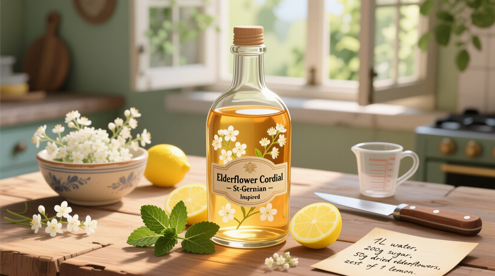 diy elderflower cordial st germain homemade recipe