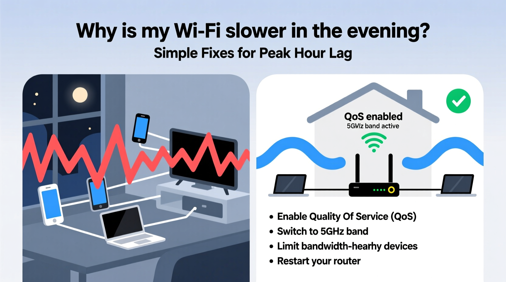 why is my wifi slower in the evening simple fixes for peak hour lag