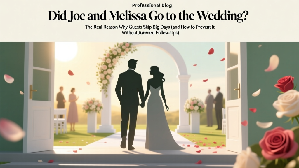 Wedding Guest No-Shows: Why They Skip & How to Prevent