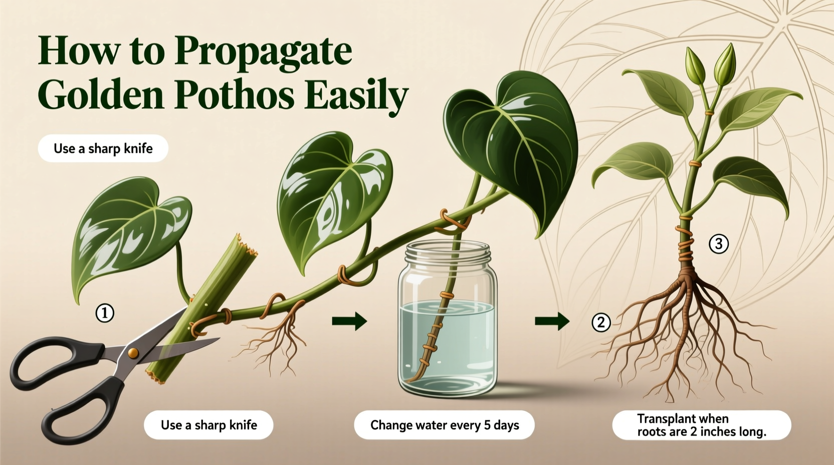 Propagate Golden Pothos in 3 Steps | TheHomeSprouts