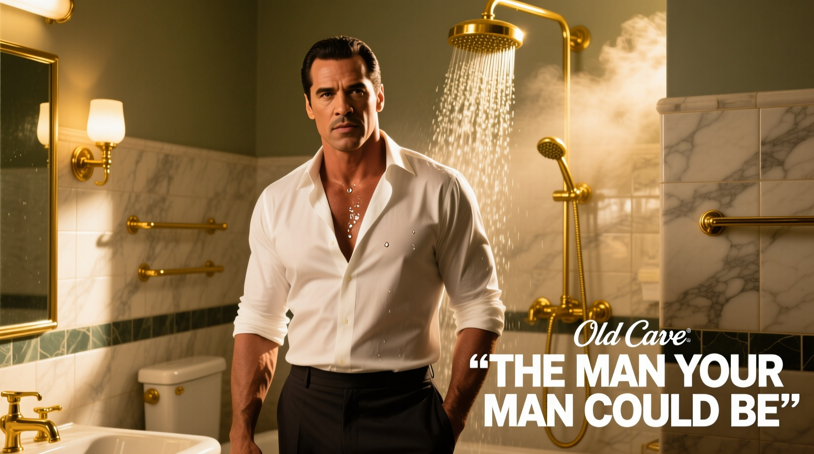 Isaiah Mustafa in iconic Old Spice commercial scene