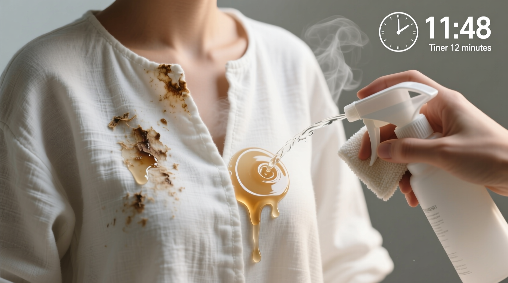 how to remove dried glue from cotton craft smocks