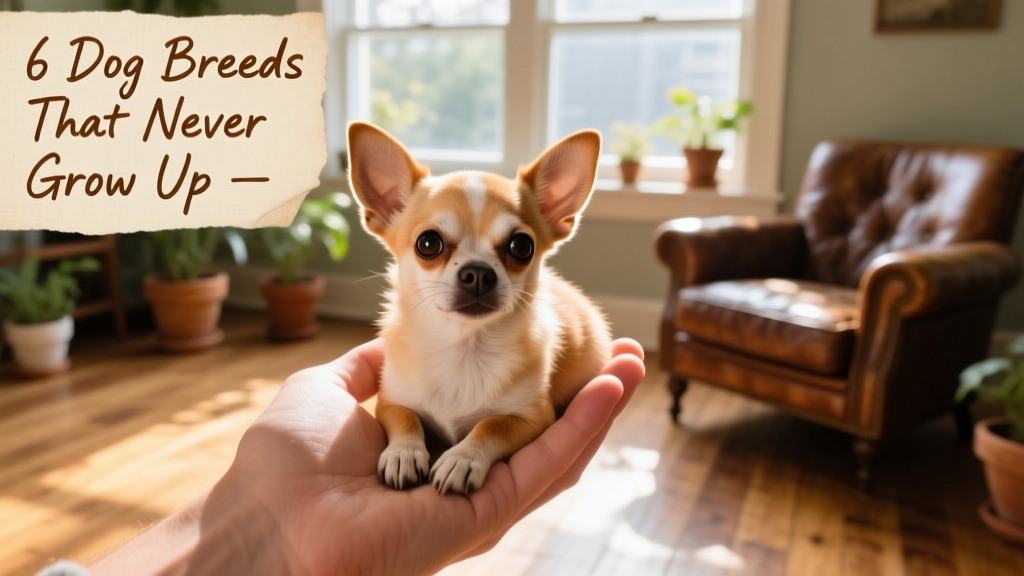 A tiny Chihuahua nestled in a person's hands, ears perked and eyes sparkling with curiosity
