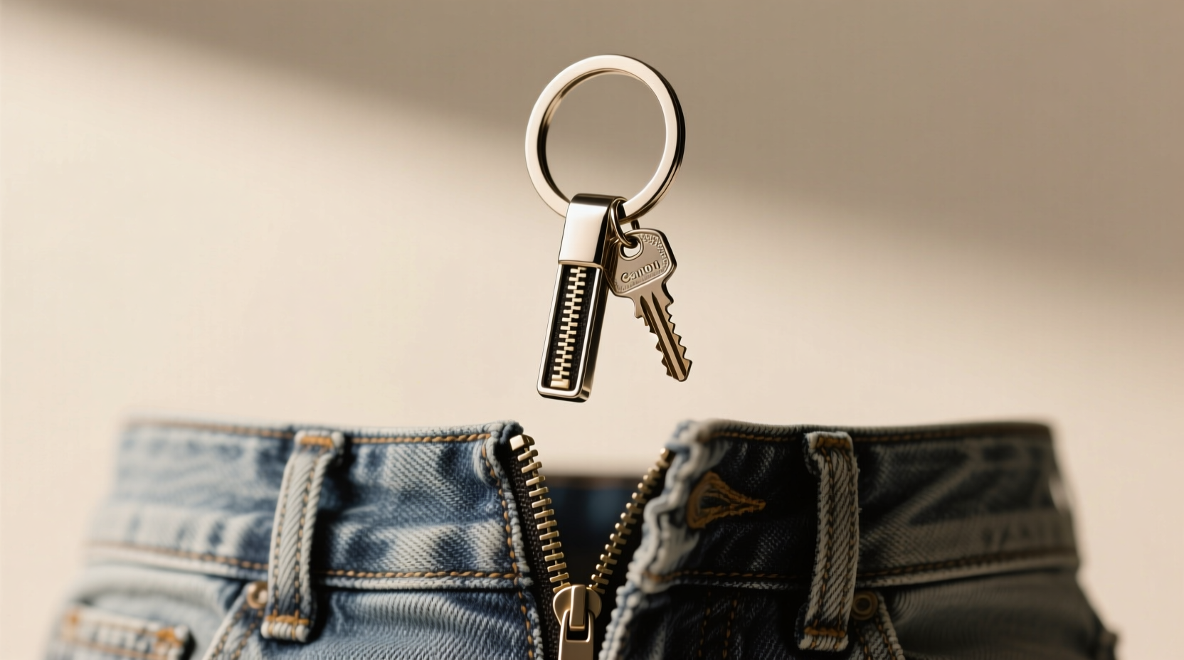 keep your loose zippers up with a key ring
