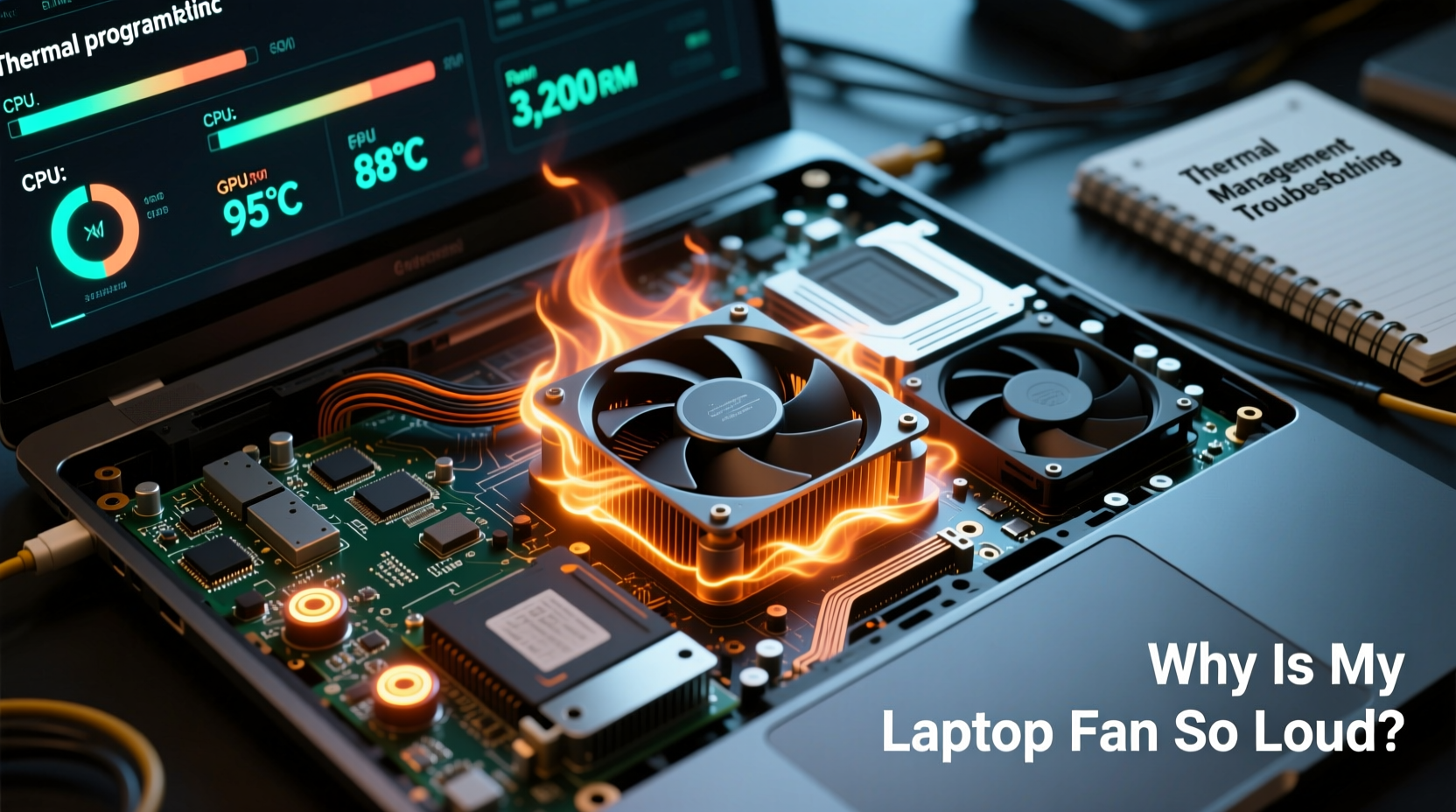 why is my laptop fan so loud when no programs are running