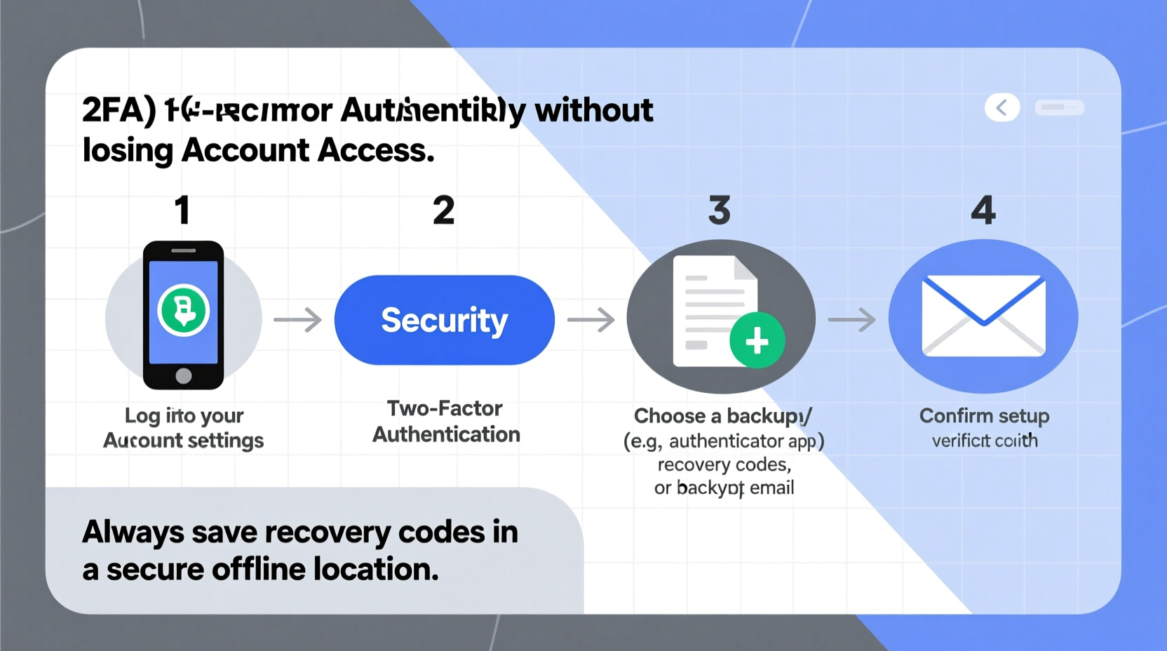 how to set up two factor authentication without losing access to accounts