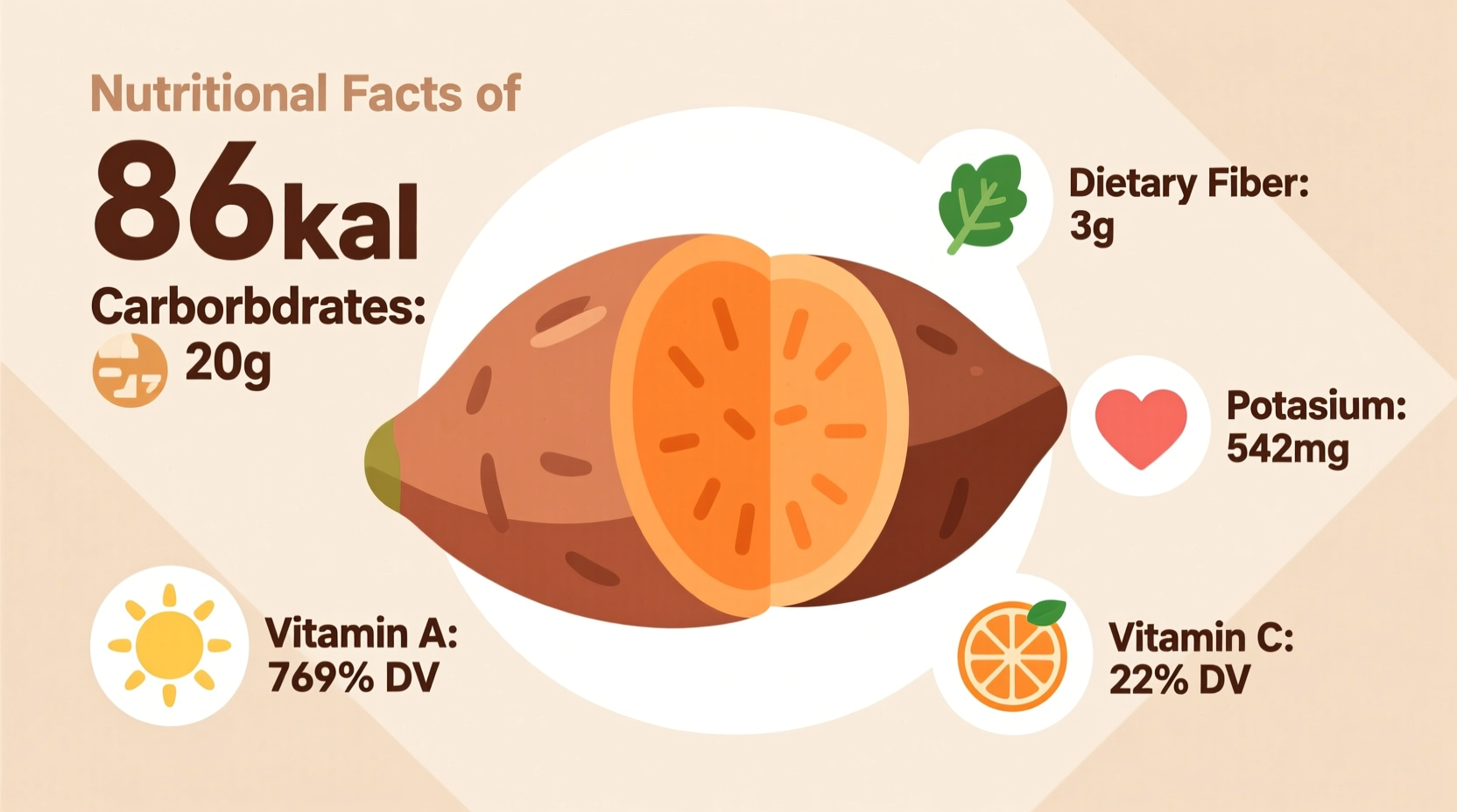 Nutritional Value of 100g Sweet Potato: Complete Breakdown