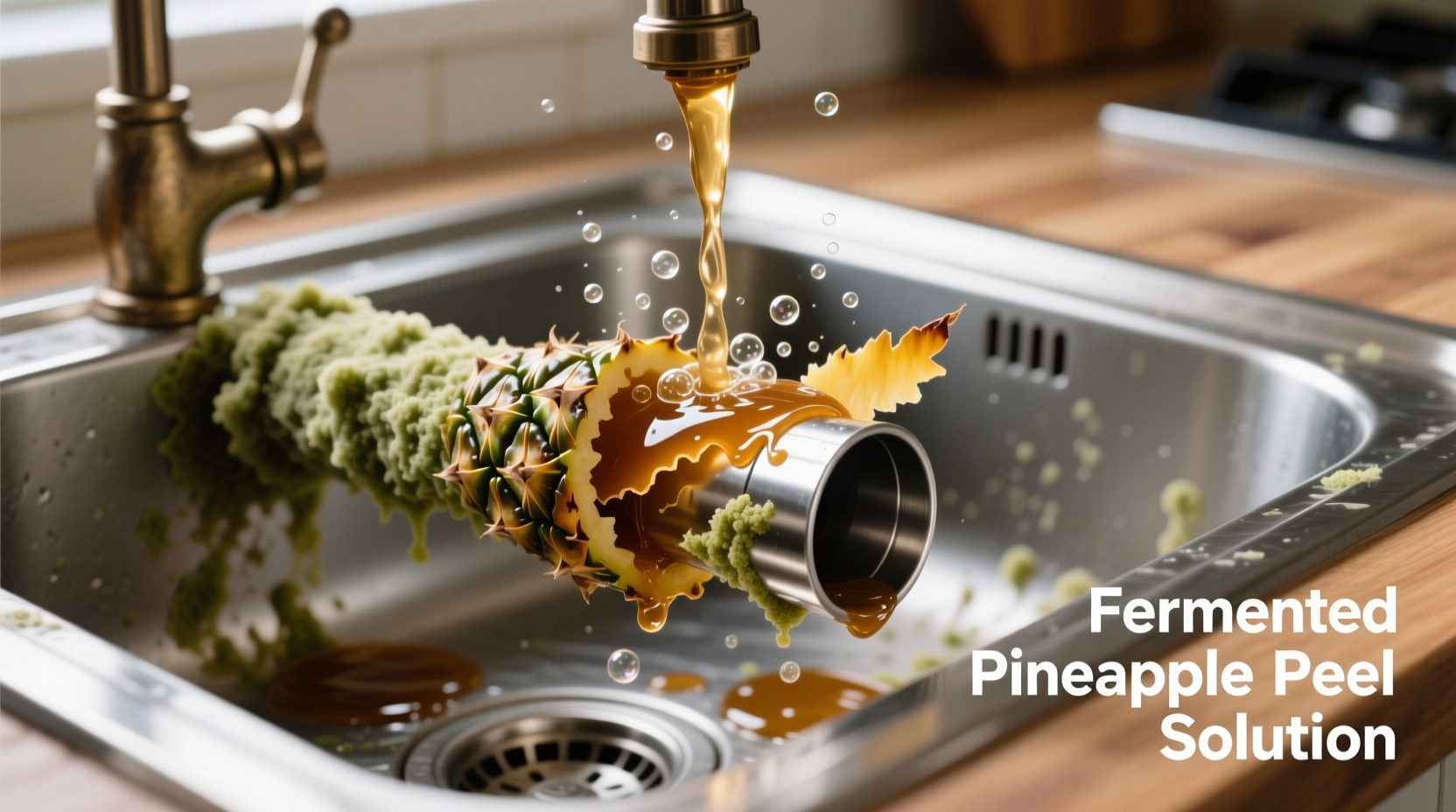 fermented pineapple peel vs kitchen sink biofilm