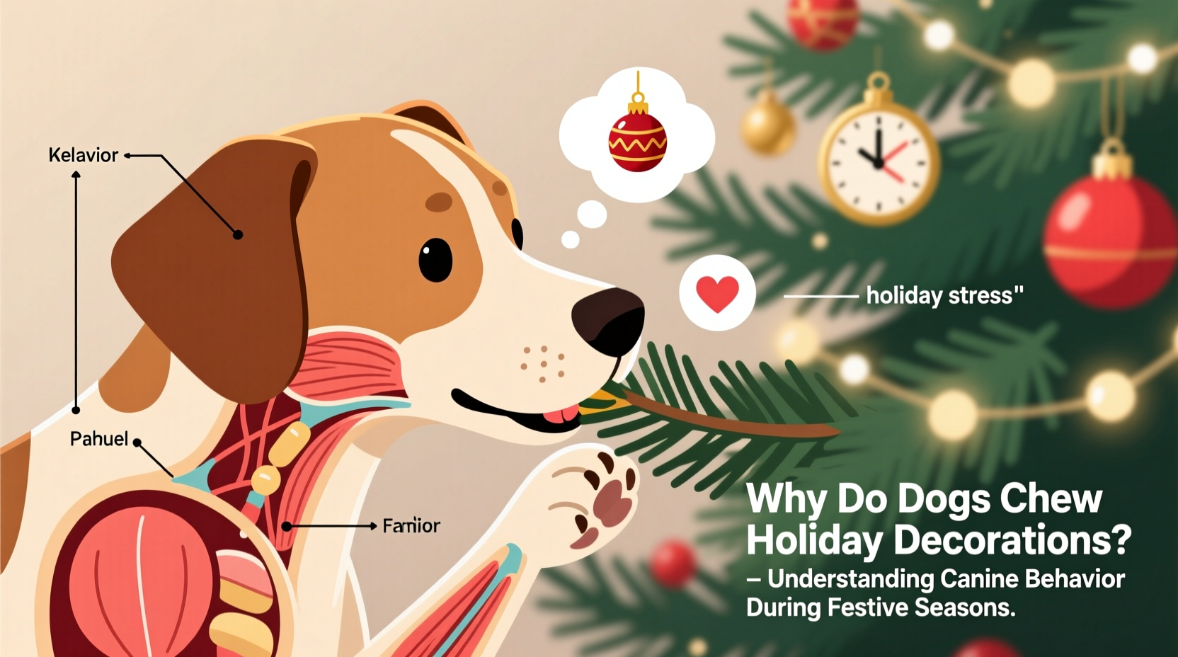 why does my dog chew christmas tree branches understanding pet behavior during holidays
