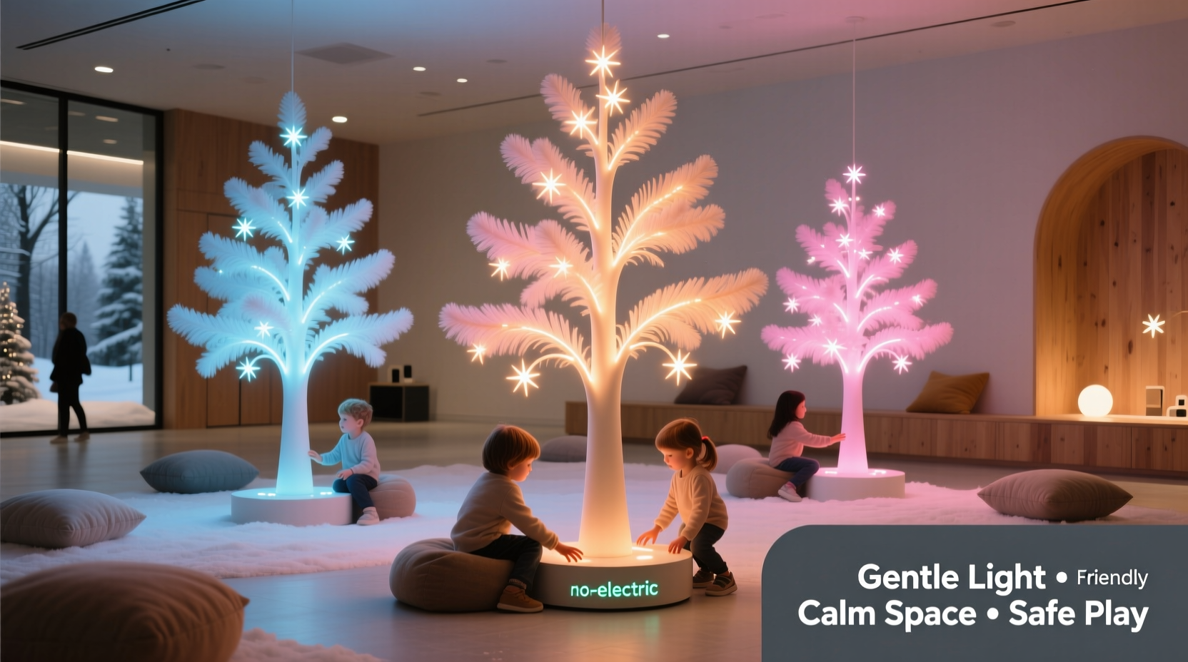 how to use fiber optic trees for sensory friendly holiday environments