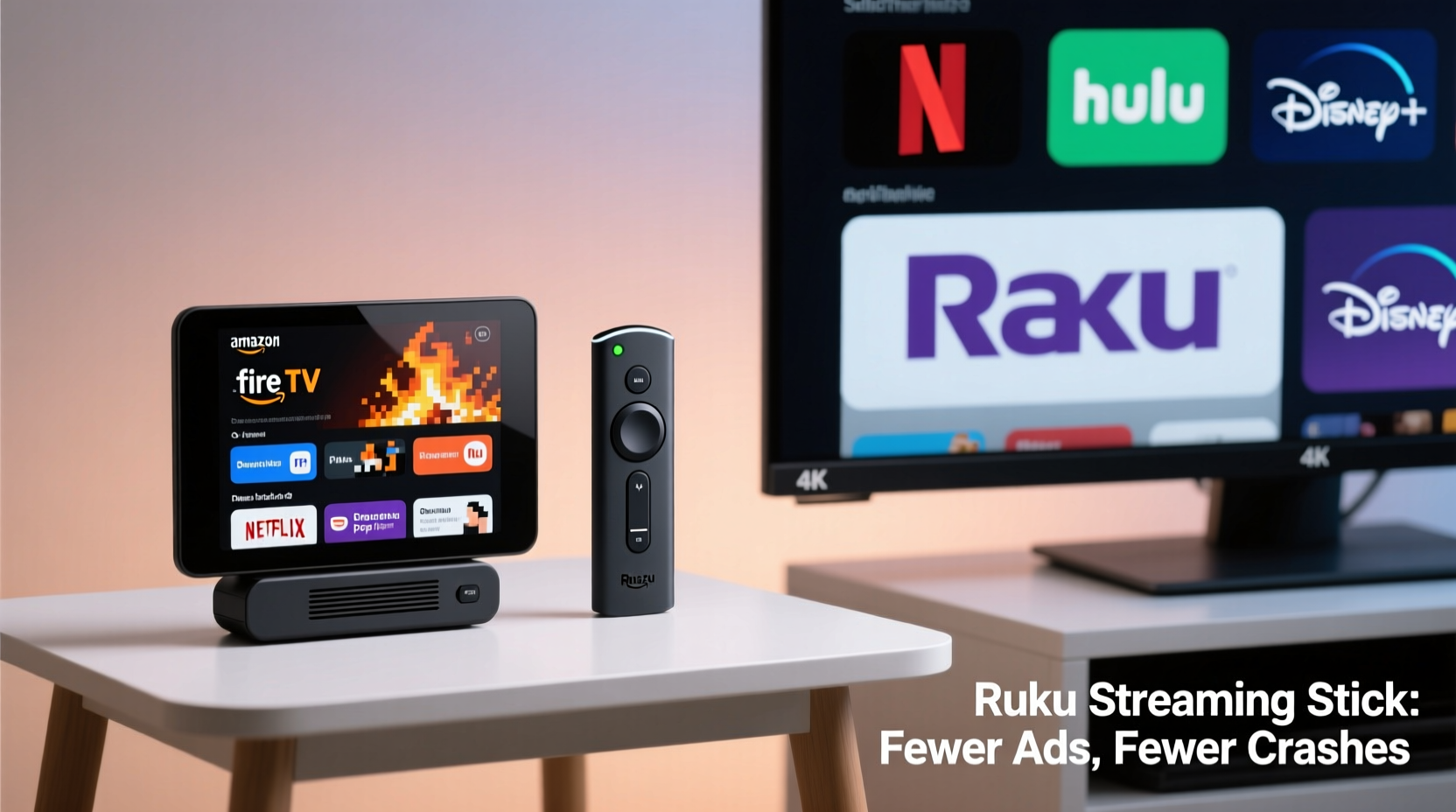 fire tv stick vs roku streaming stick which has fewer ads and crashes