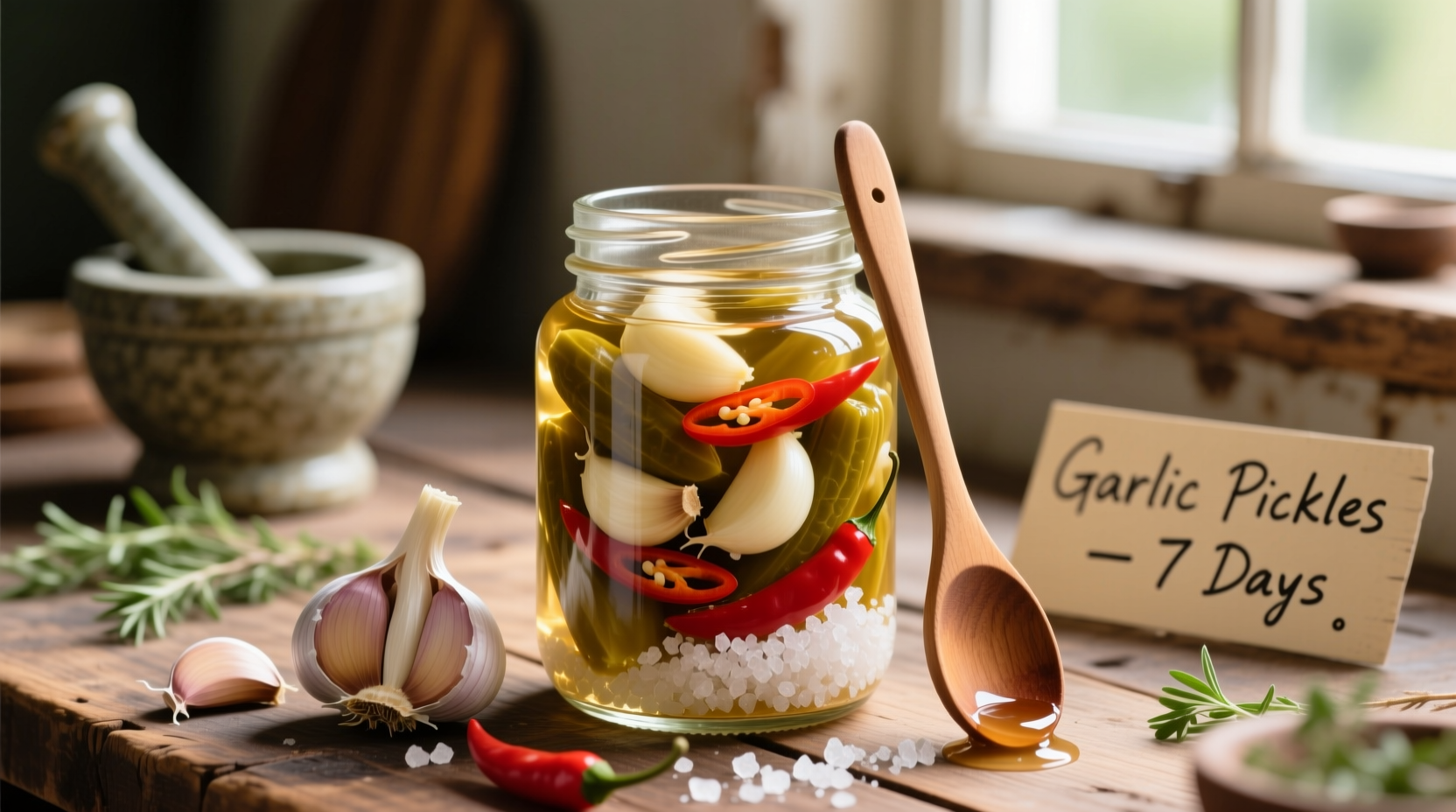 how to make garlic pickles at home