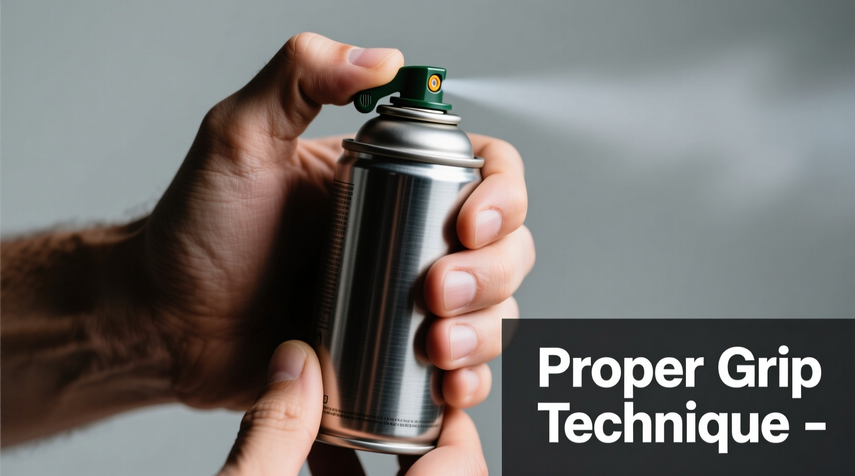 Pepper spray canister showing proper grip technique