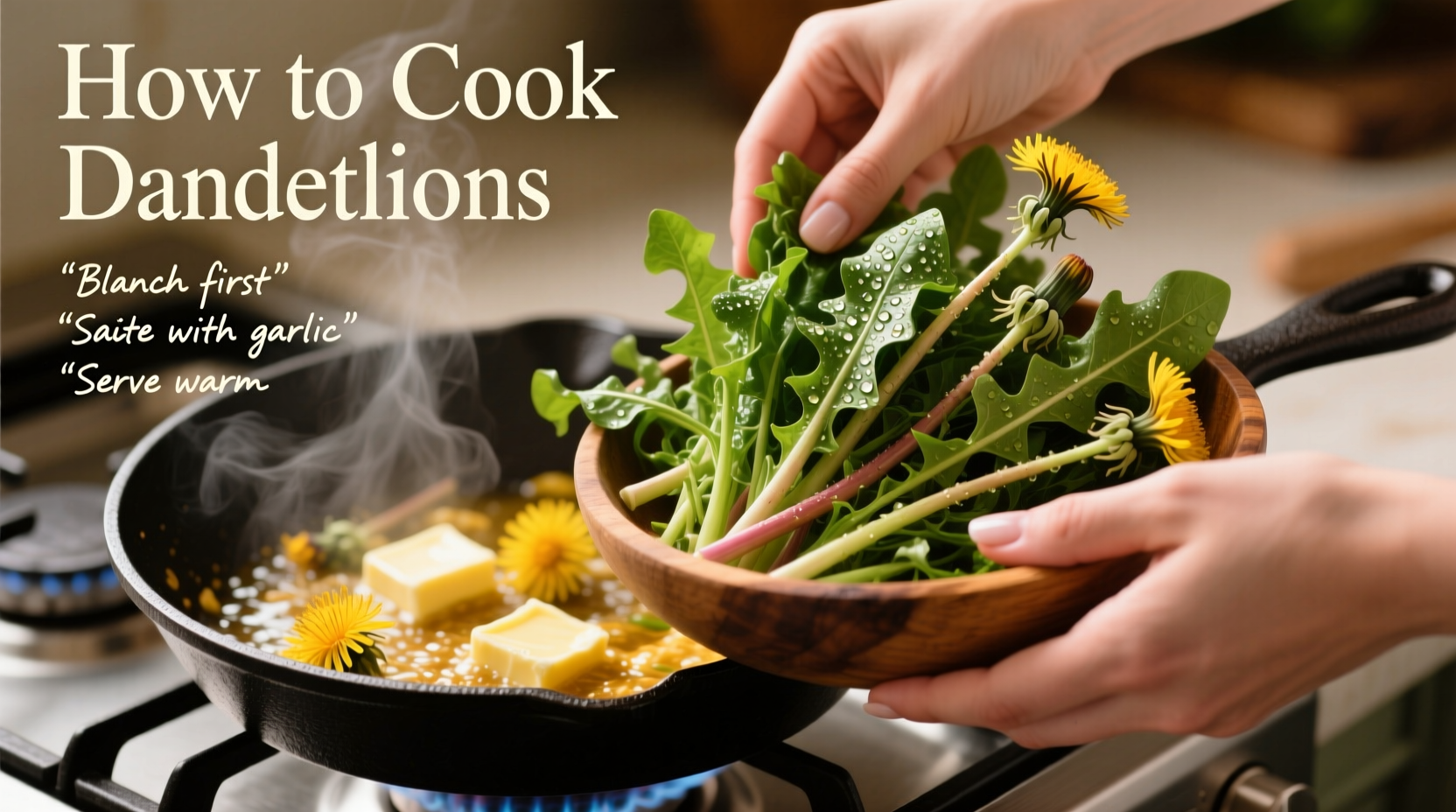 how to cook dandelions
