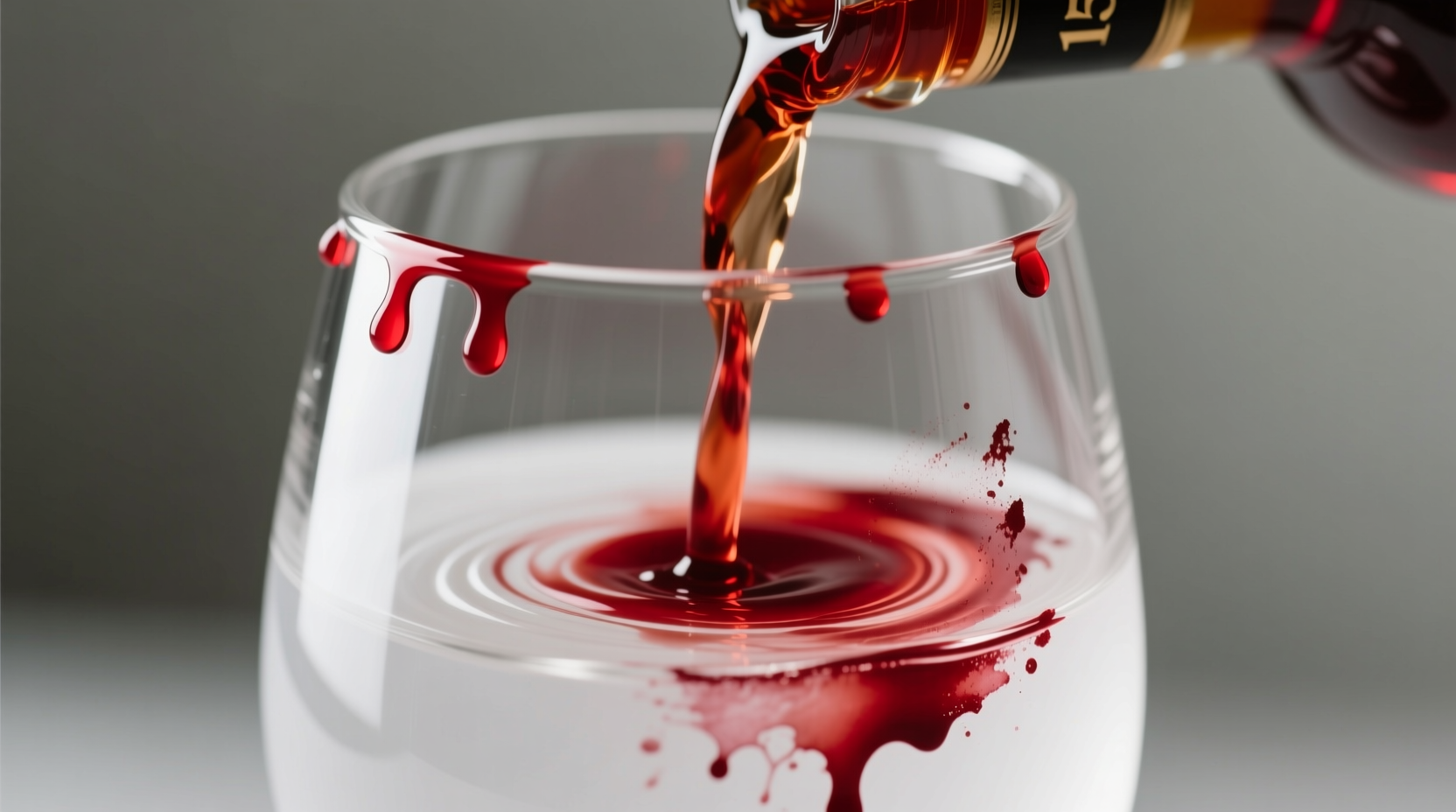 remove fresh red wine stains with high proof clear liqu