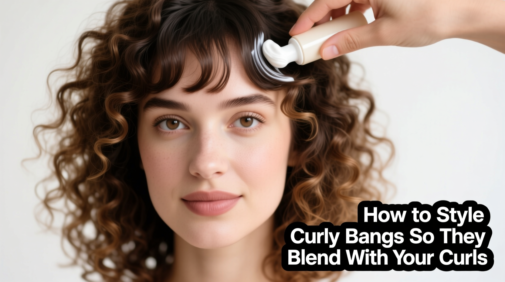 how to style curly bangs so they blend with your curls not fight them