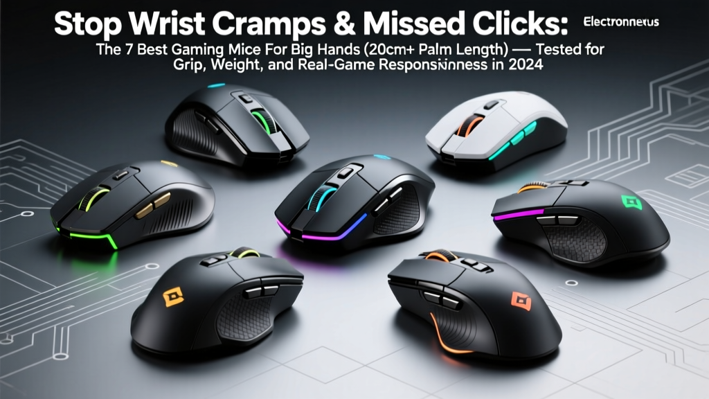 Stop Wrist Cramps & Missed Clicks: The 7 Best Gaming Mice For Big Hands (20cm+ Palm Length) — Tested for Grip, Weight, and Real-Game Responsiveness in 2024
