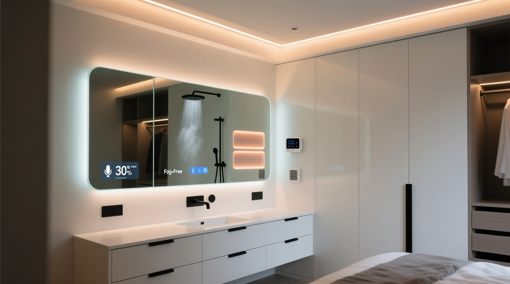 closet organization tips voice controlled lighting fog prevention