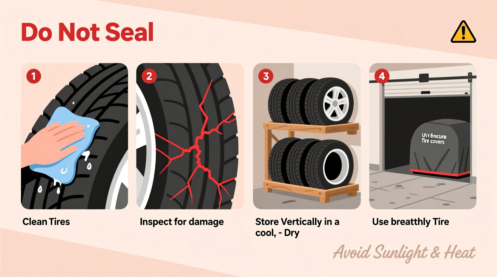 how to store winter tires properly to avoid cracking and dry rot