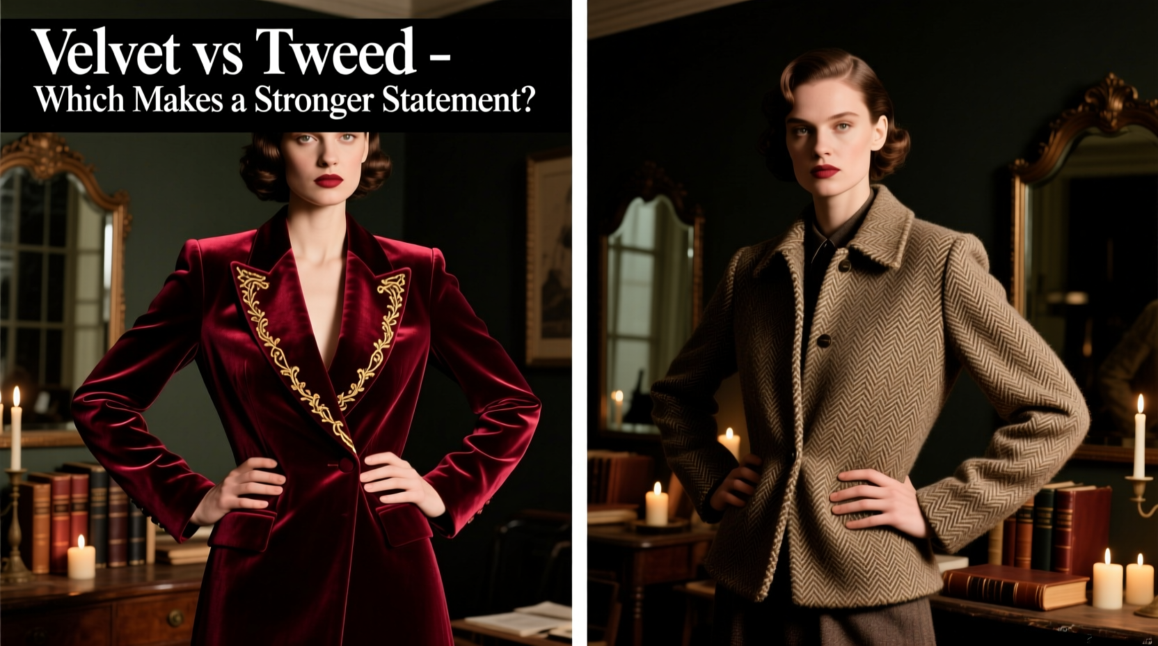 velvet blazer vs tweed jacket which makes a stronger fashion statement