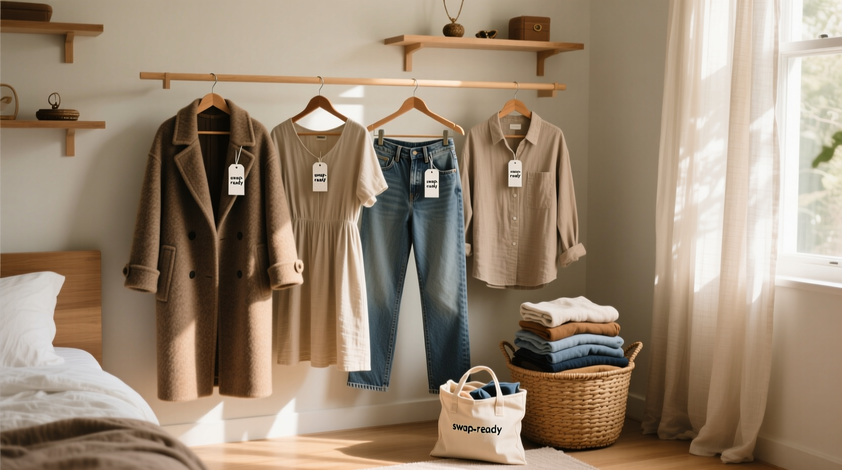 closet organization tips for sustainable swaps