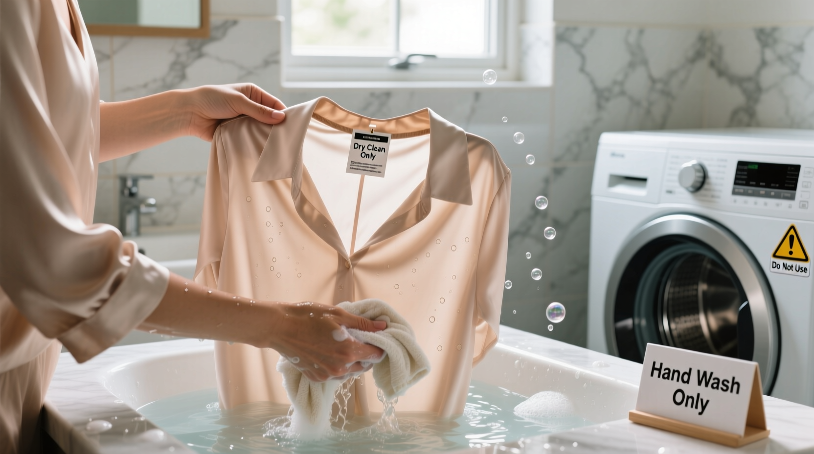 how to wash dry clean only items
