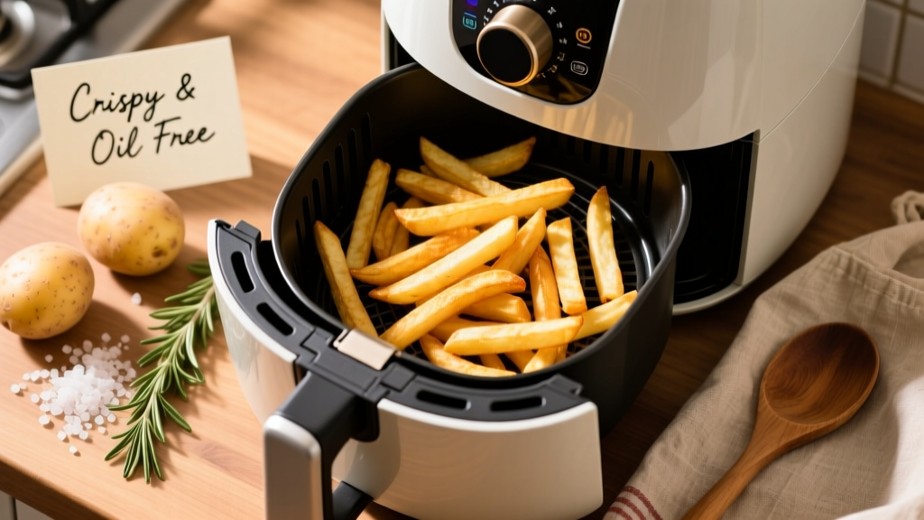 Crispy Oil-Free Frozen Fries Air Fryer Recipe