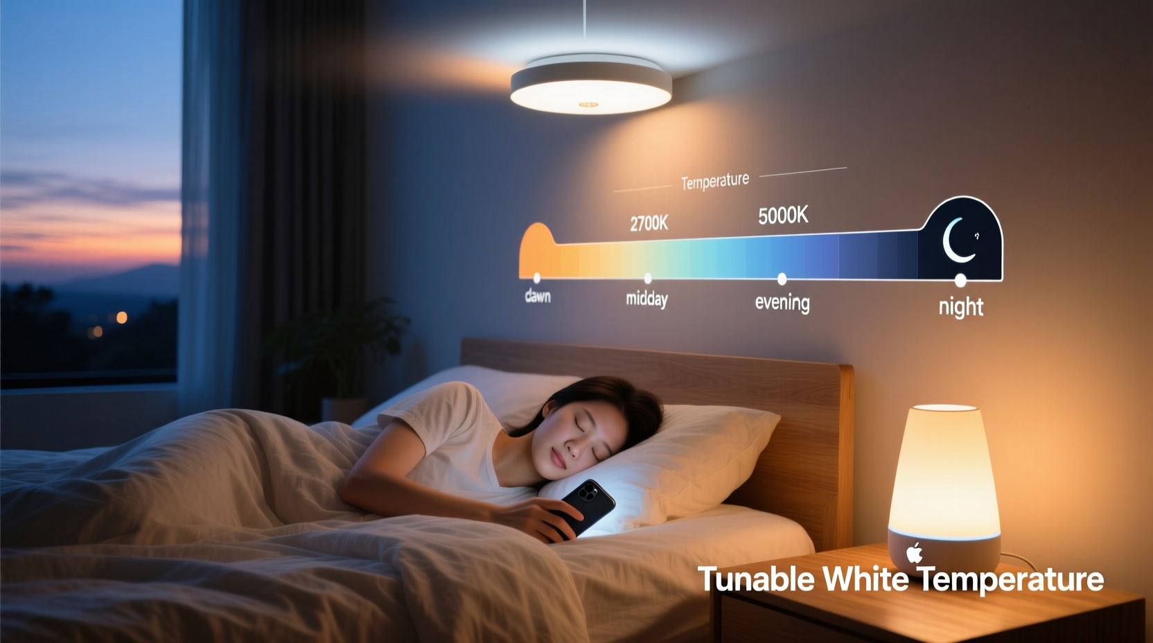 how to align twinkling lights with your circadian rhythm using tunable white temperature settings